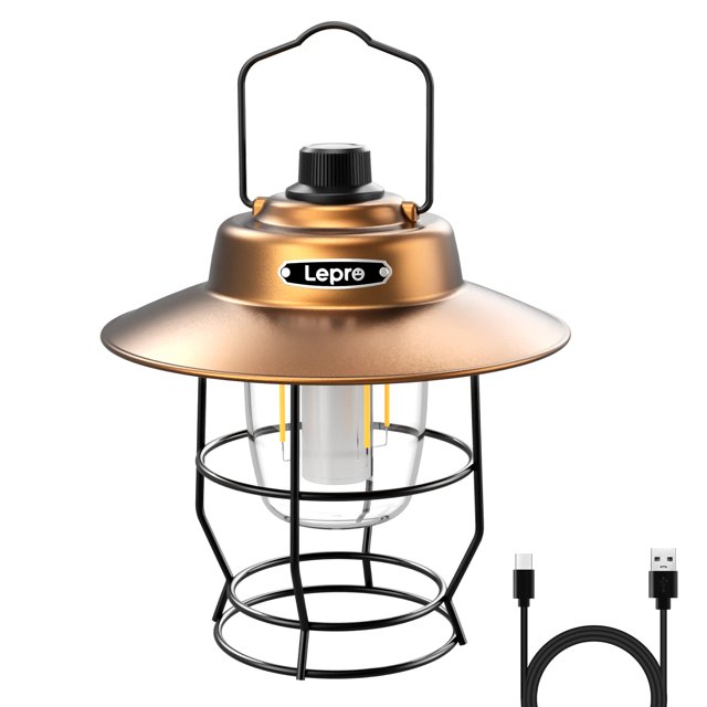 Linterna Eléctrica Vintage Lepro LED para Camping, Portátil