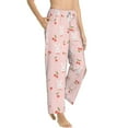 thumbnail image 2 of Daiia Rabbit And Cherry Women's Sleep Pant with Pockets and Drawstring,Pajama Pants-X-Large, 2 of 9