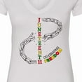 thumbnail image 4 of Inktastic Juneteenth-celebrating Freedom Breaking Chains Women's V-Neck T-Shirt, 4 of 5