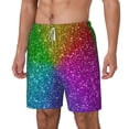 thumbnail image 2 of Uemuo Colorful Glitter Pattern Mens Swim Trunks Quick Dry Board Shorts with Mesh Lining, Stretch Beach Shorts Quick Dry No-Chafing Board Shorts-Small, 2 of 9