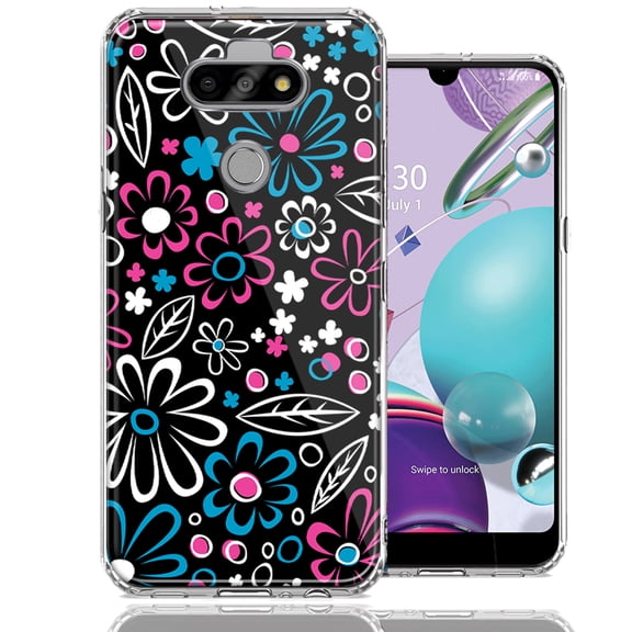 MUNDAZE For LG Aristo 5/K31/Fortune 3 Cute Daisies Design Double Layer Phone Case Cover