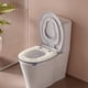 thumbnail image 5 of Funda suave para asiento de inodoro para baño doméstico | Asiento de inodoro con bordado | Funda acolchada y cómoda para tapa de inodoro con asa para una fácil instalación, 5 of 6
