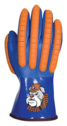 Large Blue Southern Gloves XP0020B-LMud Dawg Invert Glove Removable Winter Liner Textured Palm Triple Dip PVC Exoskeleton Impact Protection