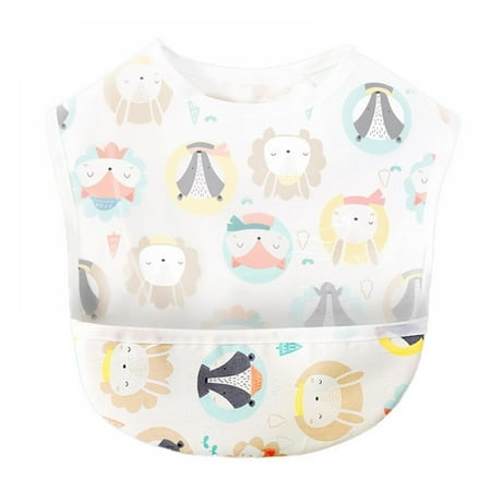 

Baby EVA Cartoon Bib Waterproof Washable Fabric Fits Babies and Toddlers 6-24 Months