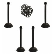 Mr. Chain Barrier Post Kit,41"H,Black,Plastic Post 71303-4