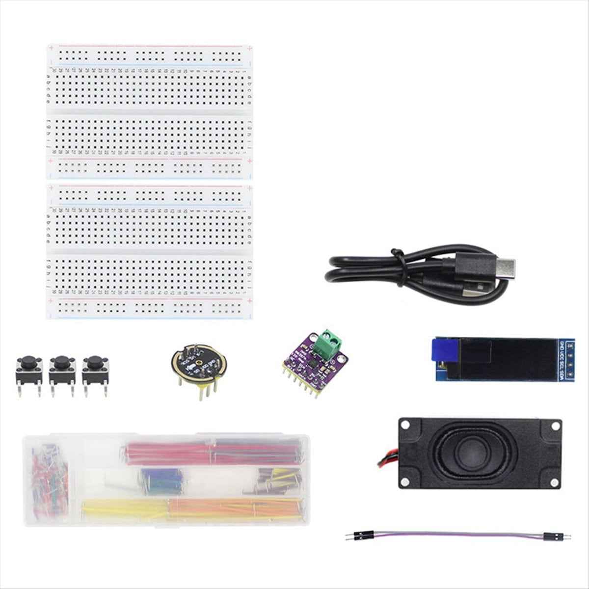 Breadboard 0.91 Inch Kit for Xiaozhi AI Voice Chatbot Kit for Learning and Puzzle Development,1 x Breadboard 0.91 inch Kit(without motherboard)
