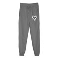 thumbnail image 2 of PNTUTB Women Casual Fashionable Trousers Basic Loose Fitness Drawstring Design with Pockets Sports Pants, 2 of 5