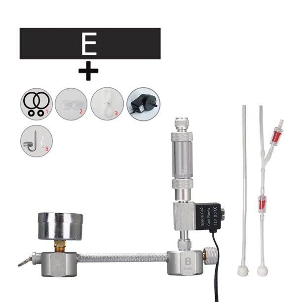 Kit de sistema de generador de CO2 DIY para acuario con válvula de retención de solenoide atomizador (AU) Likrtyny Para estrenar
