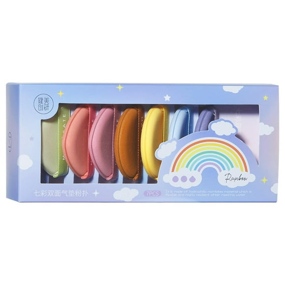 Set de esponjas de maquillaje Color Puff Wet and Dry, 7 piezas | HUOGUO