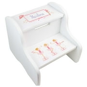 Blonde Ballerina White Two Step Stool