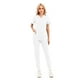 thumbnail image 2 of Conjunto de uniforme de enfermería de 2 piezas para mujer: top de manga corta con cuello en V + pantalones, poliéster, con bolsillo, verde/morado/blanco, tallas S-XXL, tallas asiáticas, 2 of 2
