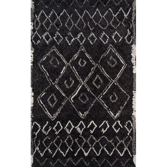 Momeni Aztec and Geometric Contemporary Area Rugs, Black