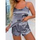 thumbnail image 2 of Lencería sexy para mujer Impreso Tentación Babydoll Ropa interior Cami Calzoncillos Pantalones cortos Ropa de dormir Calzoncillos Traje Fridja  nalpqowj43898, 2 of 5