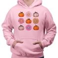 thumbnail image 2 of Fall Pumpkins and Flowers Hoodie Sweatshirt Unisex 2X-Large Pink, 2 of 5