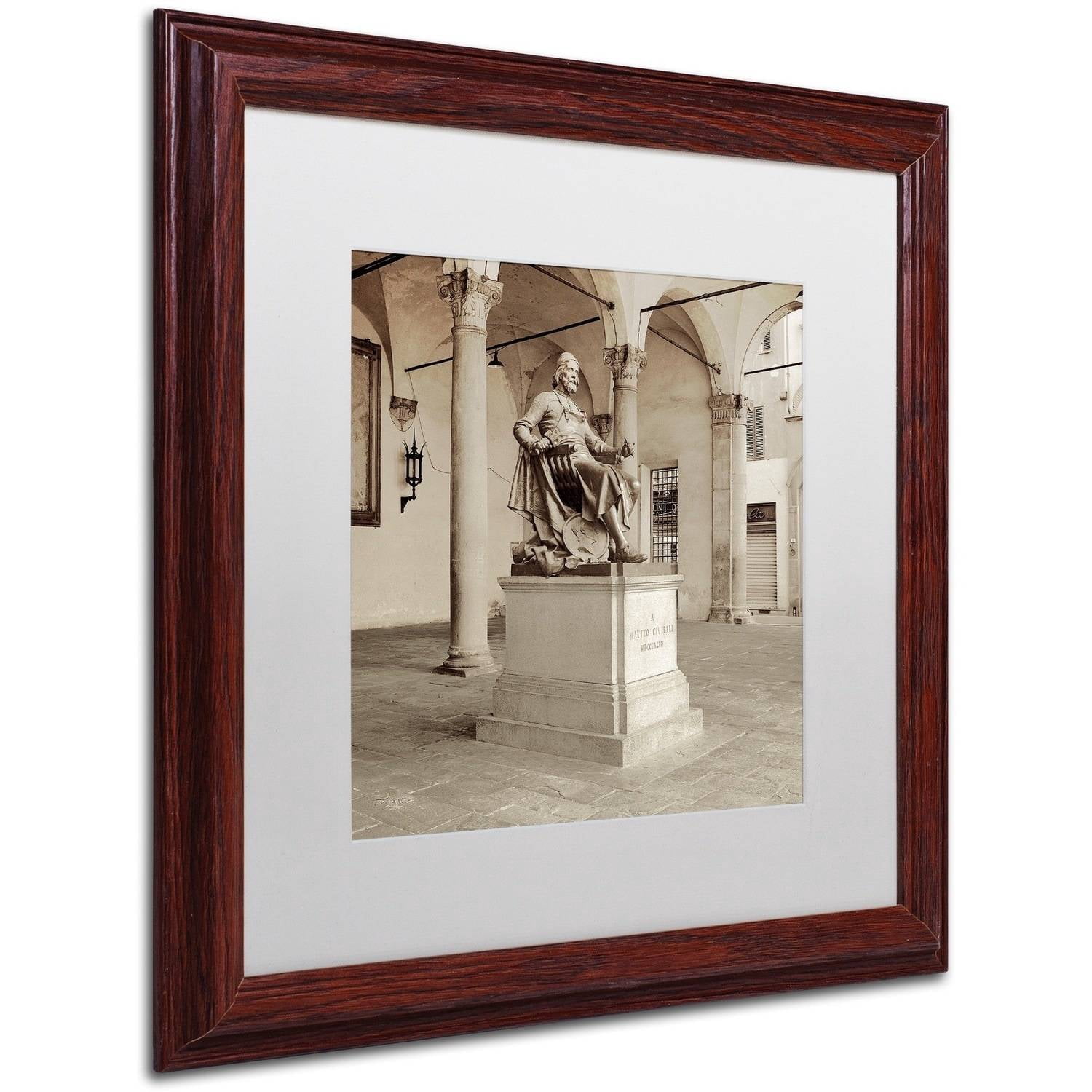 Trademark Fine Art "Lucca II" Canvas Art by Alan Blaustein, White Matte, Wood Frame