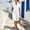 White, variant on Ayolanni Solid Dresses for Women 2026 V Neck Short Sleeve A-Line Midi Dress Cotton Vacation Dressy Flowy Dress with Pockets Black L