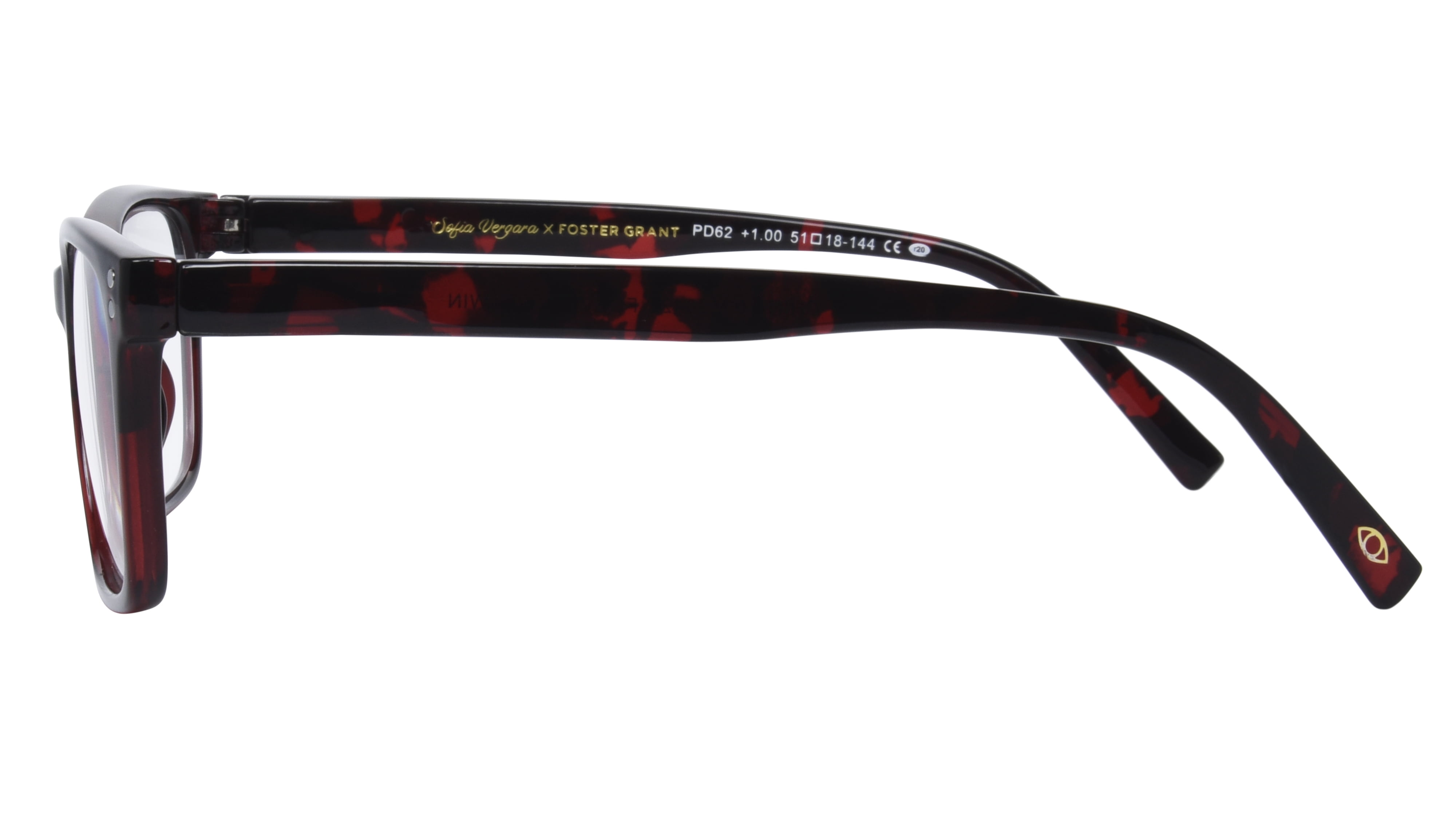 Sofia Vergara Wine Tortoise Square Reader 3.00