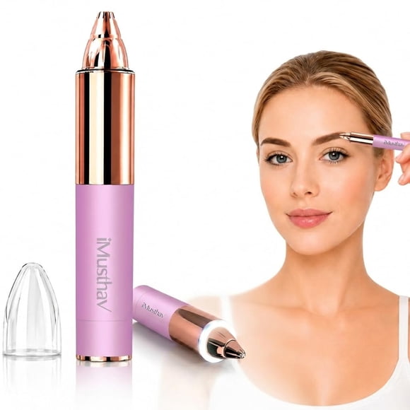 Depiladora eléctrica para cejas iMusthav con luz LED dorada