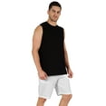 thumbnail image 2 of Inkmeso Casual Solid Elastic Waist Shorts For Men Loungewear With Pockets Cotton Short Pants, 2 of 7