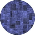 thumbnail image 1 of Ahgly Company Indoor Round Patchwork Blue Transitional Area Rugs, 8' Round, 1 of 4