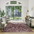 thumbnail image 5 of Crystal Print Cullen Traditional Oriental Brown Washable Indoor Area Rug, 8x10, 5 of 7
