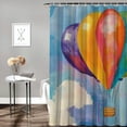 thumbnail image 2 of Orinice Balloons Bathroom Decor Set Colorful Luxurious Graphic Print Polyester Fabric Fashion Bathroom Decor Sets with Hooks Washable Shower Curtain Home Bathtubs Bathroom Curtain Decoration, 2 of 7