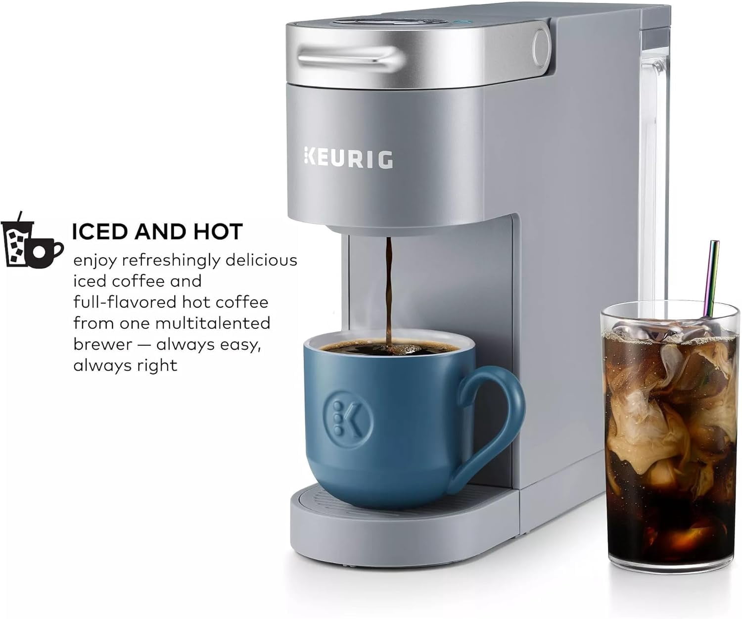 Restored Keurig KIPK900FAGY K-Iced Plus Single Serve Coffee Maker, Artic Gray (Refurbished)