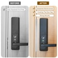 thumbnail image 4 of Uxcell 4 Pack Door Hinge Filler Plates, 3.5 Inch with 5/8 Inch Stainless Steel Door Hinge Shims Doors Hole Cover Plate with Screws, Silver, 4 of 6