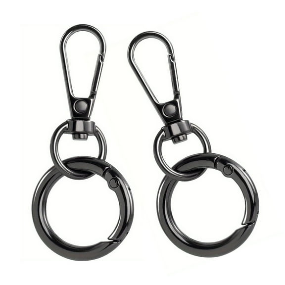 Huhudde Metal Swivels Lobster Claw Clasps,Keychain Clip with Large Rings Snaps Hook and Rings for Chain Making Kits