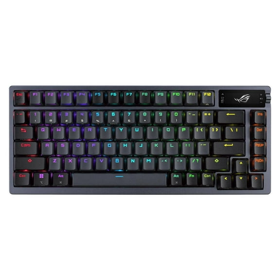 ASUS ROG Azoth 75 Wireless DIY Custom Gaming Keyboard - OLED display, Hot-Swappable Pre-lubed ROG NX Storm Switches & Keyboard Stabilizers, PBT Keycaps, RGB