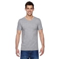 thumbnail image 2 of Fruit of the Loom Mens Sofspun V-Neck T-Shirt SFVR, S, Athletic Heather, 2 of 2