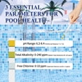 thumbnail image 3 of Aquila Pool & Spa Water Test Strips, 3-in-1, Accurate Water Testing Kit for pH, Alkalinity, Chlorine, 150 Count, 3 of 6
