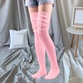 thumbnail image 2 of Caywon Women's Wool Warm Foot Covers Winter Solid Color Over the Knee Socks Long Tube Slouch Socks Thick Socks Soft and Comfortable Warmth Retention for Cold Days, 2 of 5