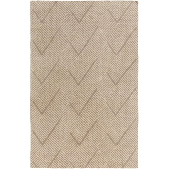 Mark&Day Wool Rugs, 4x6 Lawrenceville Modern Light Brown Area Rug, Brown Green Carpet for Living Room, Bedroom or Kitchen (4' x 6')