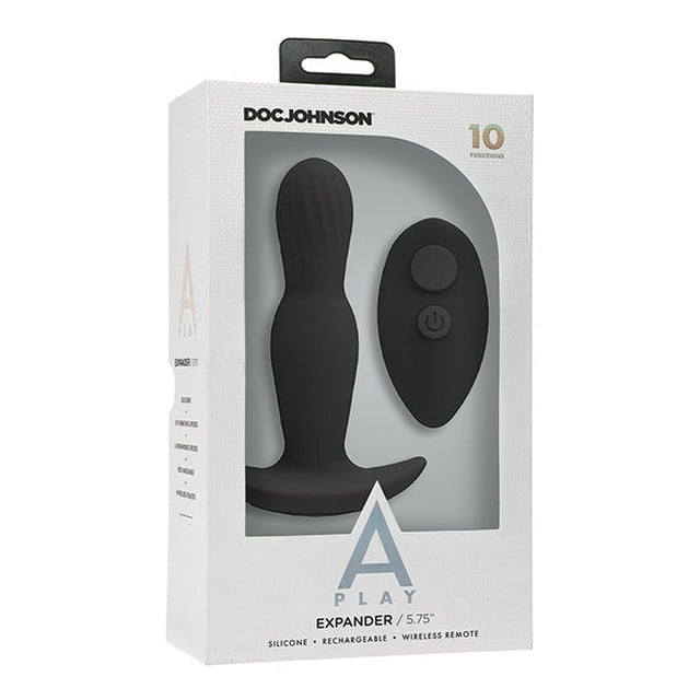 A Play Expander Rechargeable Silicone Anal Plug W/remote - Black