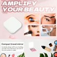 thumbnail image 3 of DESIGNICE Compact Mirror,Foldable Square Dual Mini Mirror,Lightweight Impact Resistant Pocket Mirror,White, 3 of 7