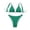 Green, variant on Women's Bathing Suit Two Piece Floral Print Bikini Set Spaghetti Strap Halter High Cut Thongs Beach Quick Dry Swimsuits (M, Green)