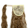 thumbnail image 4 of SAYFUT 22" Wavy Curly Wrap Around Ponytail Extension  Woman Clips in Synthetic Hair Extension Hairpieces Dark Black,120g, 4 of 8