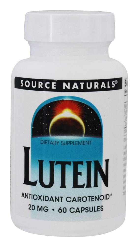 Source Naturals Lutein Antioxidant Carotenoid 20 mg. 60 Capsules