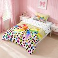 thumbnail image 2 of Erosebridal Leopard Bow Print Twin Comforter Sets for Girls, Cheetah Animal Spots Girly Bedding Set, Polka Dots Reversible 2pcs 1 Comforter and 1 Pillowcase, 2 of 6