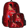 thumbnail image 1 of Conjunto de mochila infantil de 3 piezas con diseños de jugadores de fútbol para el colegio., 1 of 5