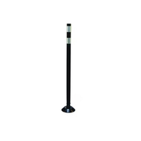Cortina 04-36BWG 36" Tubular Delin Black Post - (2)3" White High Intensity Prismatic Collars (3 Pack)