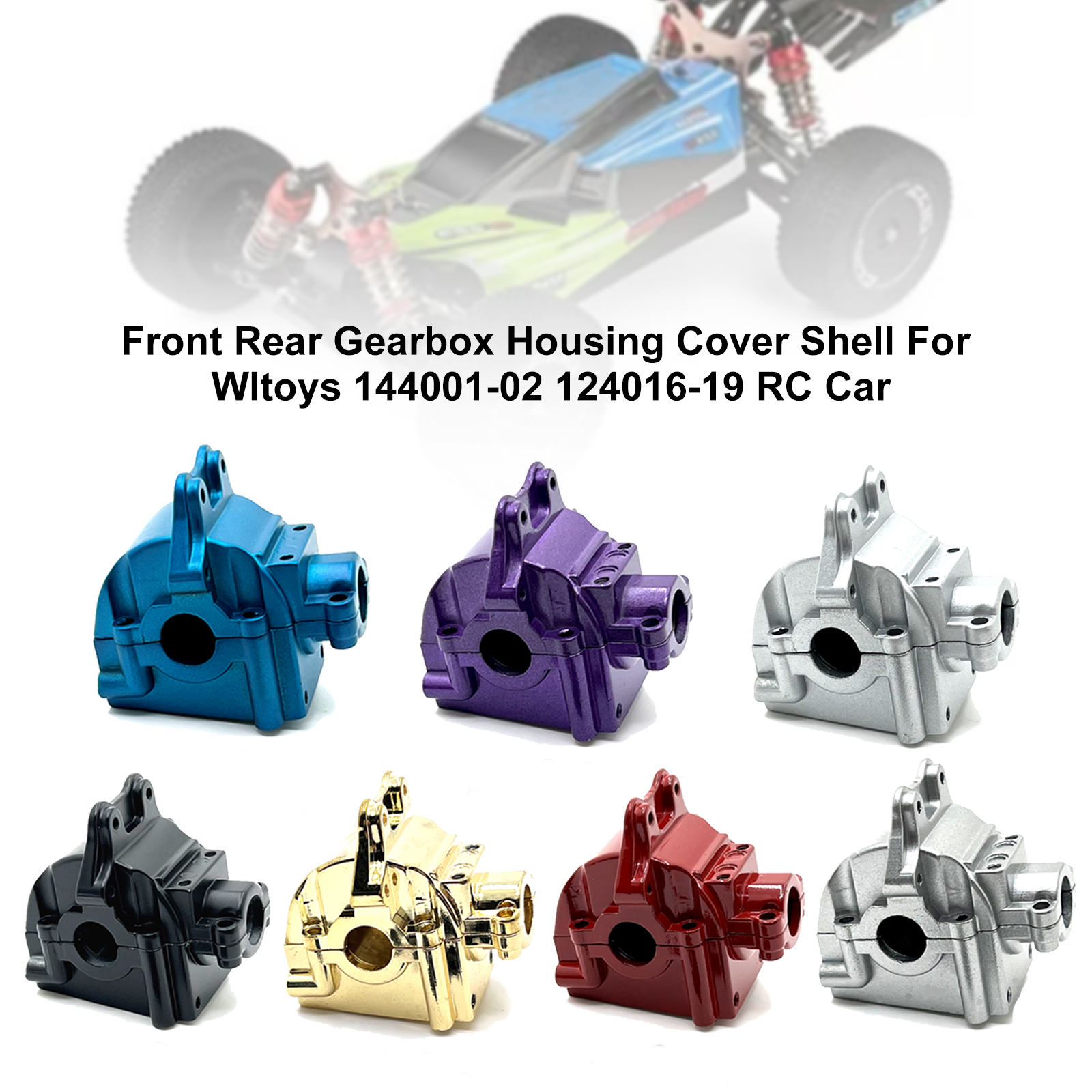 Treehobby 2PCS Metal Front And Rear Differential Gearboxes Housing Cover Compatible