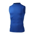 thumbnail image 7 of High Neck Sleeveless Slim Fit Tank Top for Men, High Stretch Smooth Knit Fabric Workout Undershirt, 7 of 7