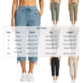 thumbnail image 2 of JOANKDMI Cargo Capri Pants for Women Quick Dry Lightweight Hiking Cropped Trousers with Zipper Pockets Dstring Waist Outdoor Athletic Activewear for Golf Camp, 2 of 6