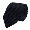 thumbnail image 5 of 3x Mens Casual Business Solid Knit Tie Classic Woven Necktie black , Red, Blue, 5 of 10
