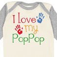 thumbnail image 4 of Inktastic Poppop Grandkids Handprints Boys or Girls Long Sleeve Baby Bodysuit, 4 of 5