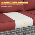 thumbnail image 6 of UDPATIO Outdoor Cushions, Patio Furniture Cushions, 4" Thick Replacement Outdoor Cushions, Patio Sofa Cushions with Water-Resistant Deep Seat Outdoor Couch Cushions(Red), 6 of 9