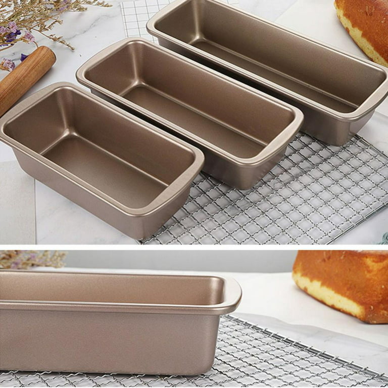 Egen Bread Pan Loaf Pan for Baking, Non-Stick Carbon Steel Baking Bread Toast Mold Loaf Baking Pan Set (10x5.1-Black 4pcs)