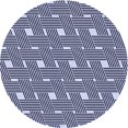 thumbnail image 1 of Ahgly Company Machine Washable Indoor Round Transitional Midnight Blue Area Rugs, 3' Round, 1 of 7